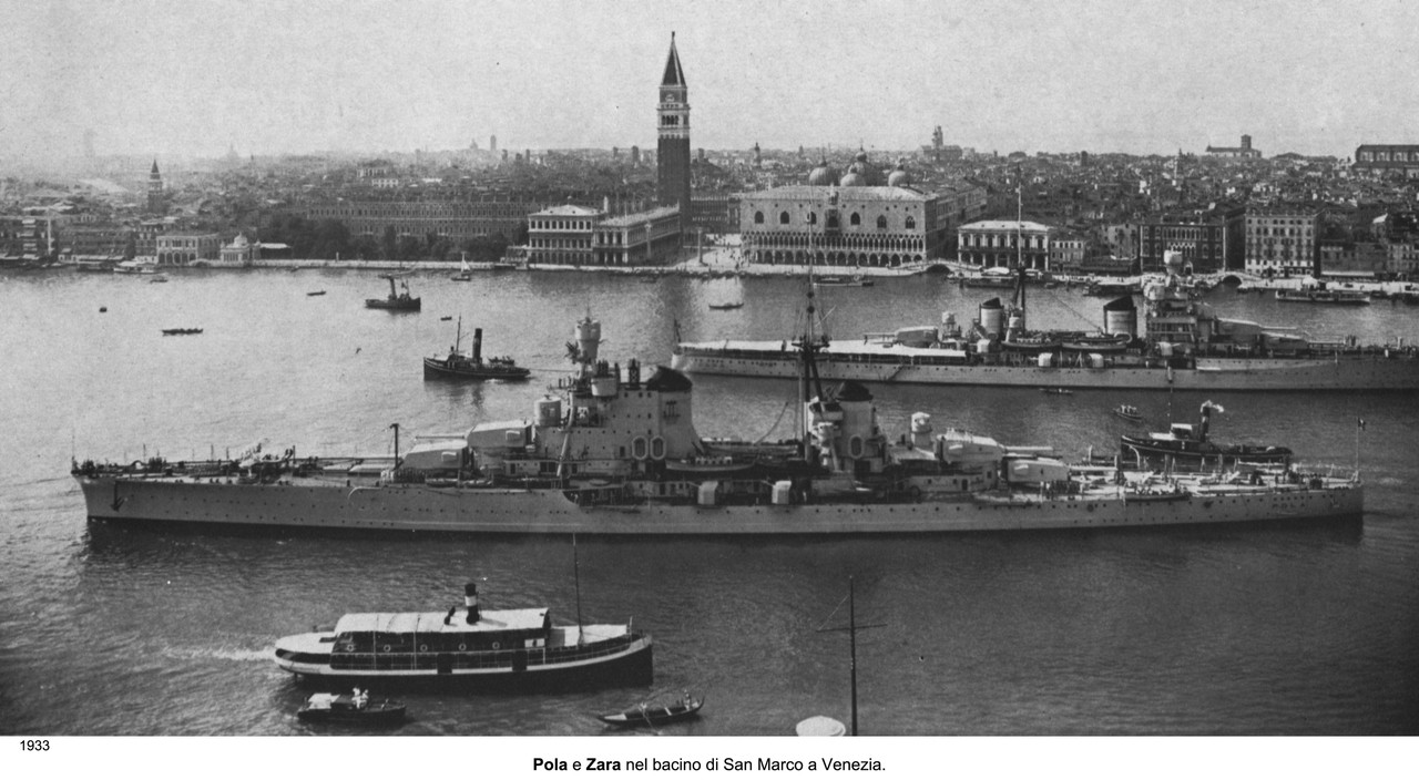 Pola y Zara en la cuenca de San Marco en Venecia, 1933