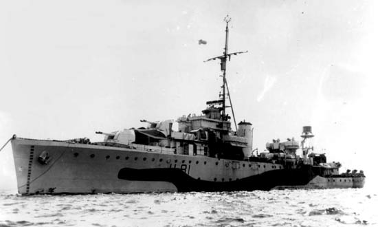 Corbeta Británica HMS Stork U-81 de 1.190 Toneladas