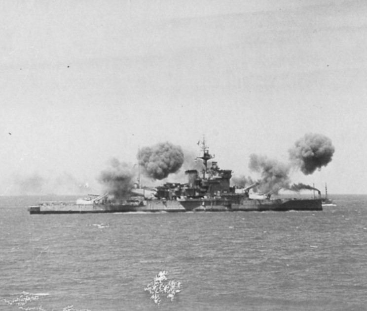 l HMS Warspite en Normandía, Junio de 1944