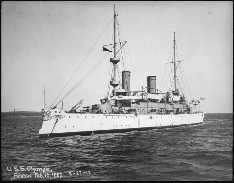 USS Olympia, Boston 10 de febrero de 1902