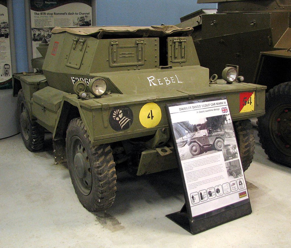 Daimler Dingo conservado en el Bovington Tank Museum