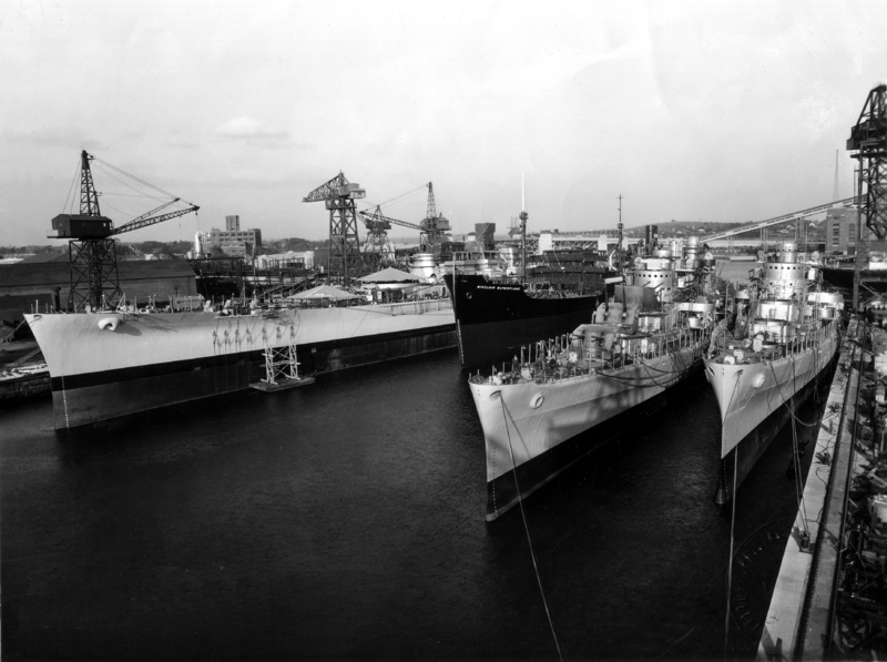 En el astillero en el año de 1941