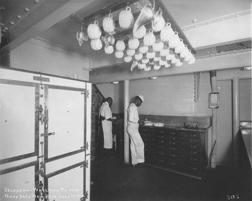 Cocina del USS Oklahoma BB-37 el 19 de Julio de 1916