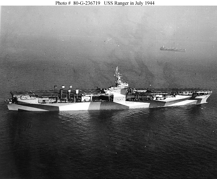 USS Ranger en julio de 1944
