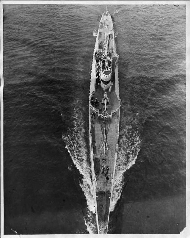 Vista aérea del Nautilus SS-168 alrededor de junio de 1931
