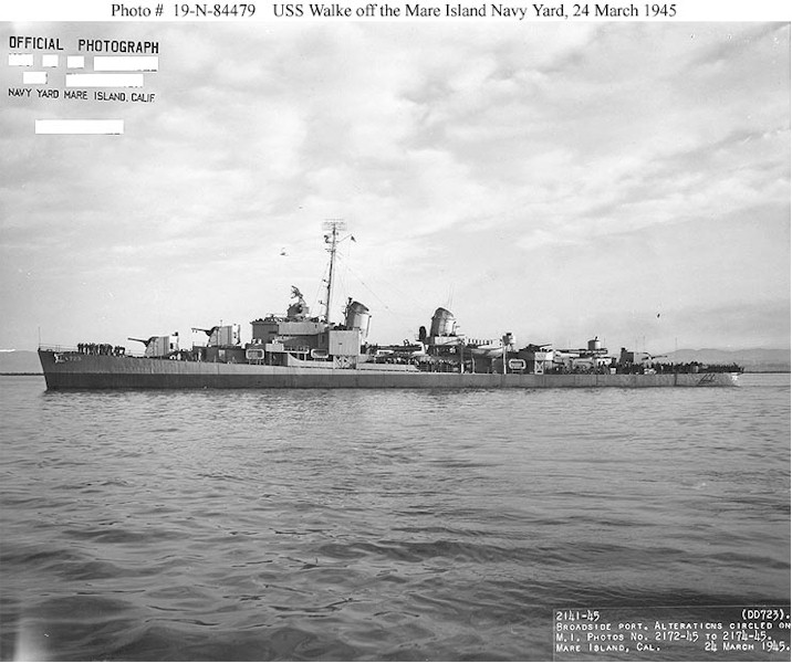 USS Walke DD 723. Construido en 1944