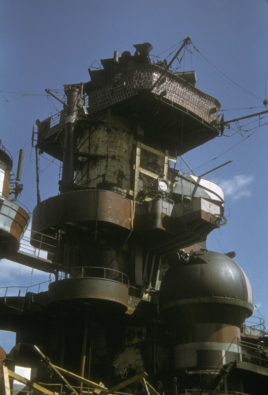 Torre de mando del Admiral Hipper en 1945, tras el fin de la guerra