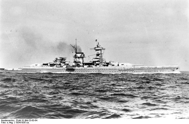 El Admiral Scheer en 1934