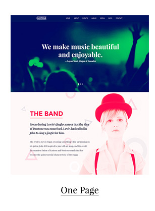 Music & Band Responsive Website Template - Duotone - 2