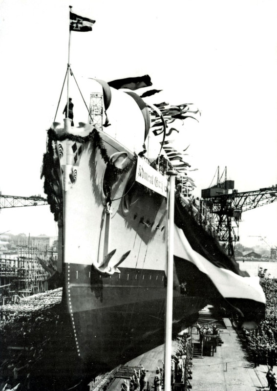 El 30 de junio de 1934, Botadura del Graf Spee