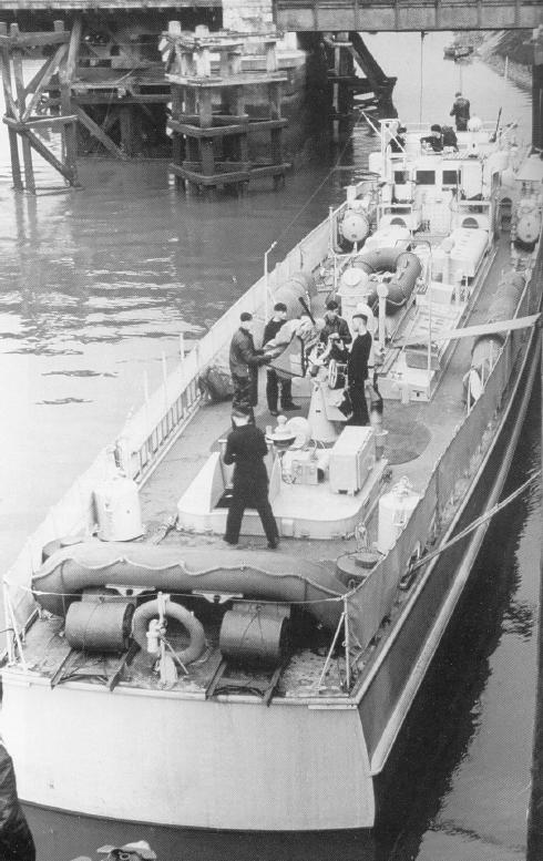 Detalle de la cubierta de una Schnellboot alemana