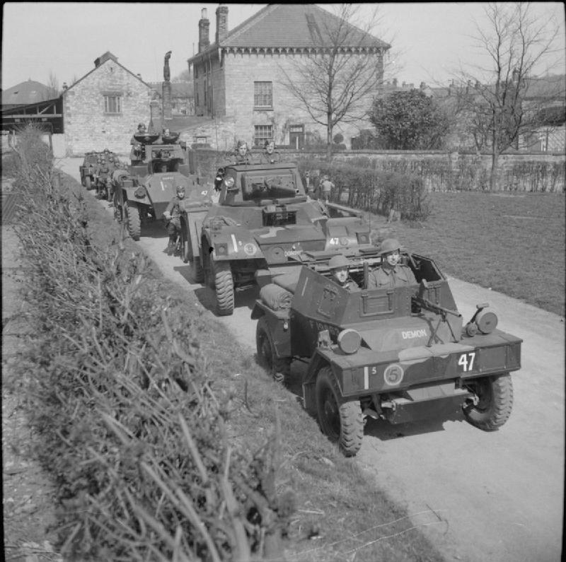Daimler Dingo perteneciente al 27th Lancers, 11th Armoured Division,el 19 de Abril de 1942