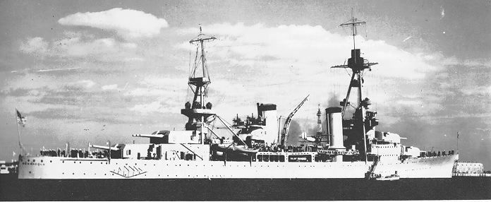 USS Pensacola CA 24 antes de la Guerra, fecha desconocida