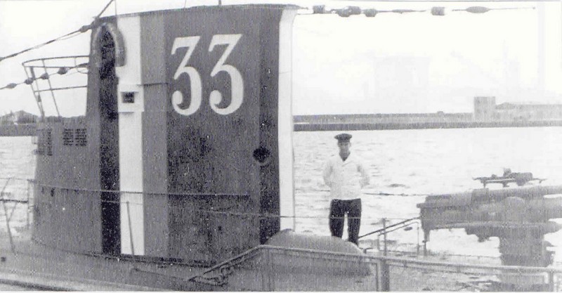 Vista del estribor del U-33