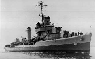 USS Champlin DD-601. Construido en 1942