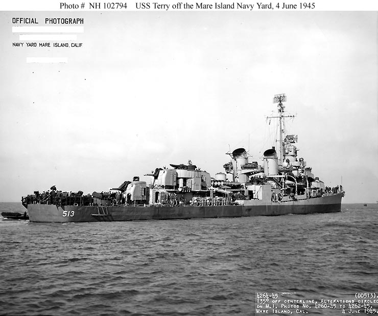 USS Terry DD 513.Construido en 1943