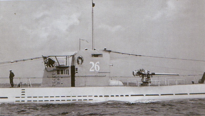 Vista de estribor del U-26