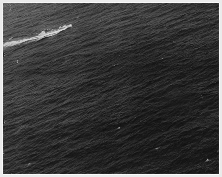 Ametrallamiento del U-66 el 3 de agosto de 1943 por un Avenger y un Wildcat, pertenecientes al Portaaviones Americano USS Card, a 450 millas al Sur de la Isla de Flores, Azores