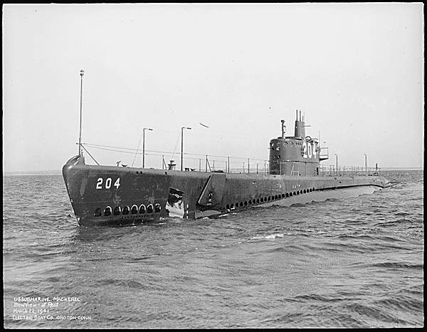 USS Mackerel SS 204. Construido en 1941