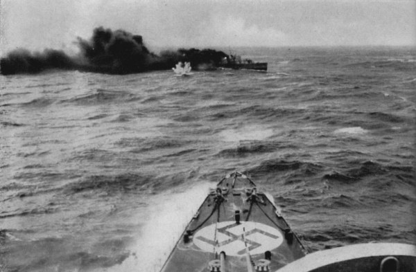 8 de abril 1940 el almirante Hipper hundimiento del HMS Glowworm
