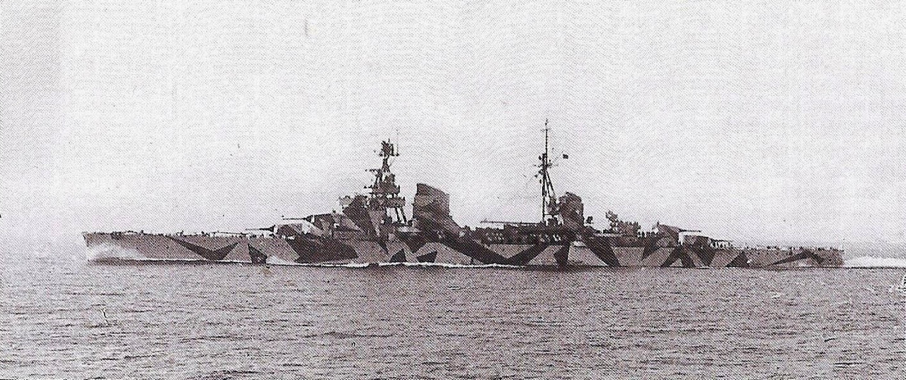 El Trieste navegando el 13 de agosto de 1942