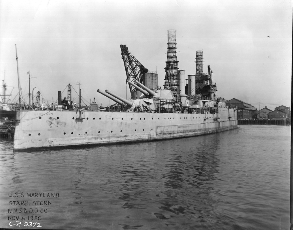 El USS Maryland BB-46, el 6 de Noviembre de 1920
