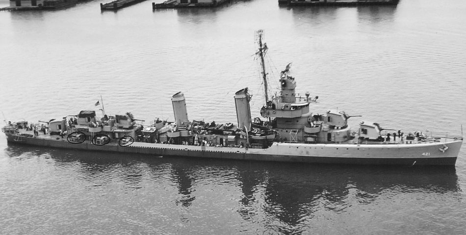 USS Bancroft DD-598. Construido en 1941