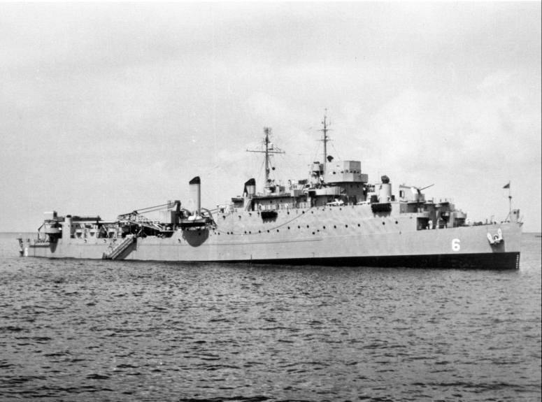 USS Lindenwald LSD-6. Construido en 1943