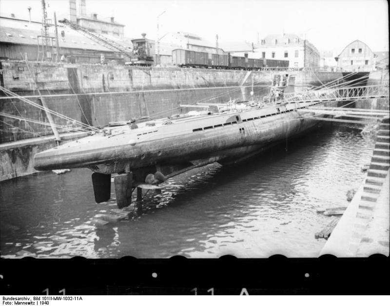 El U-37 en Lorient en 1940