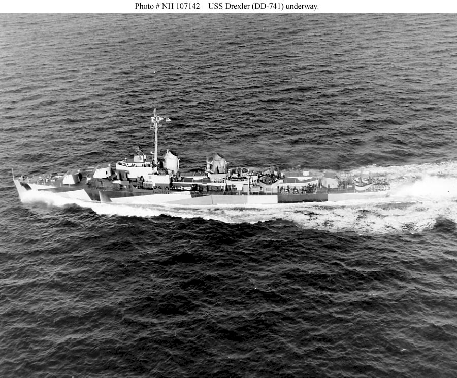 USS Drexler DD 741. Construido en 1944