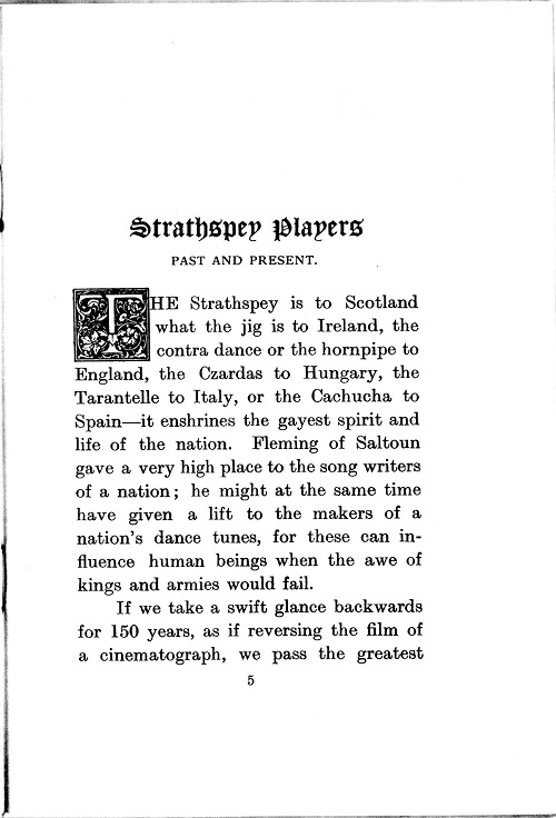 Strathspey Players - Past & Present