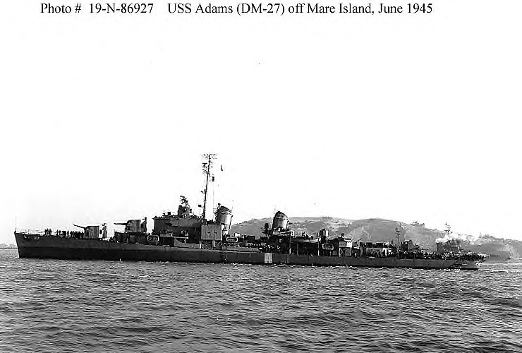 USS Adams DD 739 DM 27. Construido en 1944