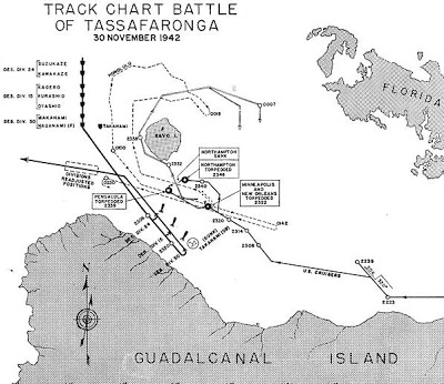 Mapa de la Batalla de Tassafaronga