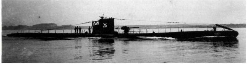 Vista de estribor del U-26
