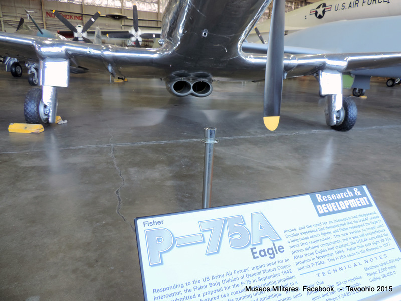 Fisher P-75 Eagle en el Hangar Presidential and Research and Development en el National Museum of the U.S. Air Force