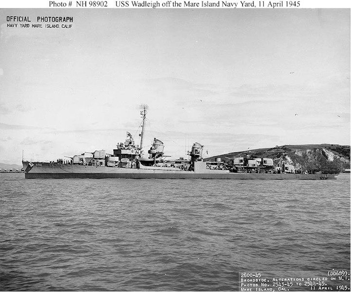 USS Wadleigh DD 689. Construido en 1943