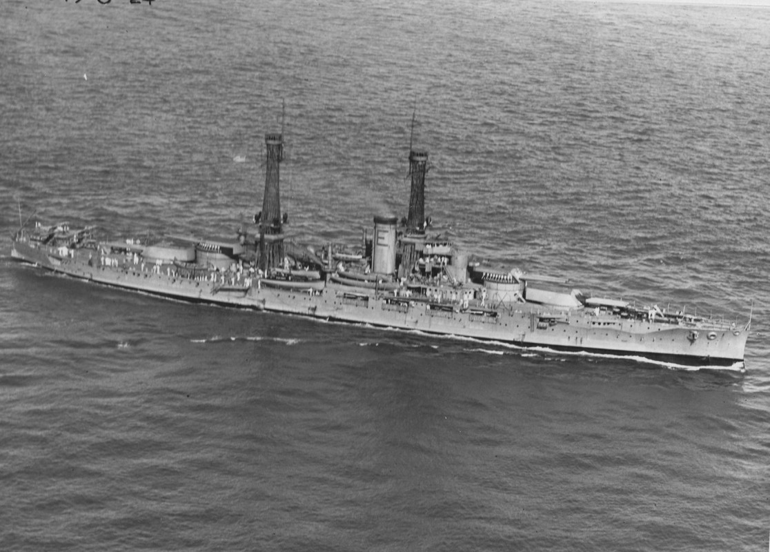 Vista del USS Nevada BB-36 el 3 de Marzo de 1924