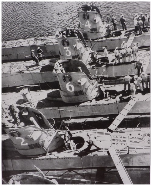 De izda. a dcha. los U-Boot U-2, U-6, U-3 y U-4
