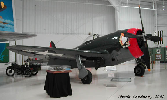 Republic P-47D Thunderbolt con número de Serie 45-49205 conservado en el Palm Springs Air Museum en Palm Springs, California