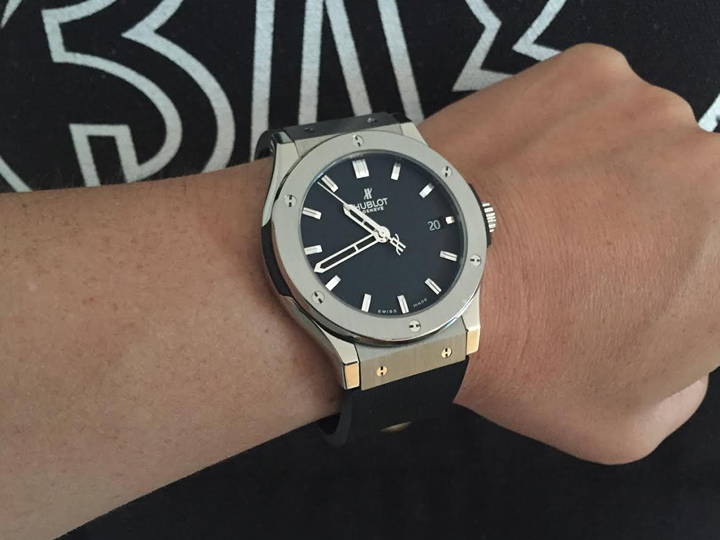 hublot 45mm on wrist