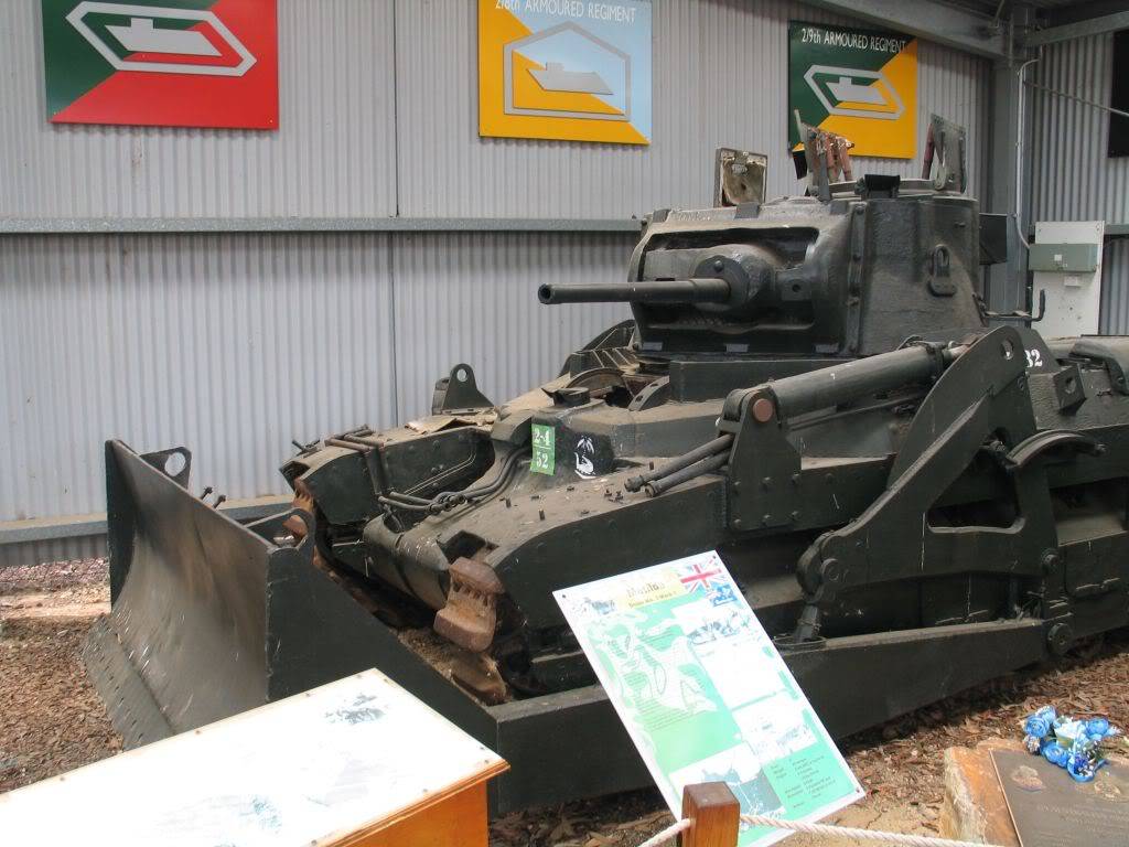 Matilda Mk I Dozer Nª 3 del Museo de Tanques de Puckapunyal, Victoria, Australia