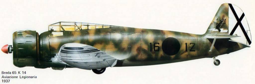 Breda 65 K 14 de la Aviazione Legionaria, 1937