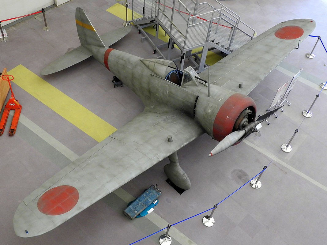 Réplica de un Nakajima Ki-27 Nate en exhibición en el Museo de Aviación Tokorozawa en la Prefectura de Saitama, Japón