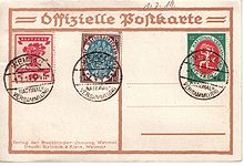 Postal oficial de la Asamblea Constituyente de Weimar
