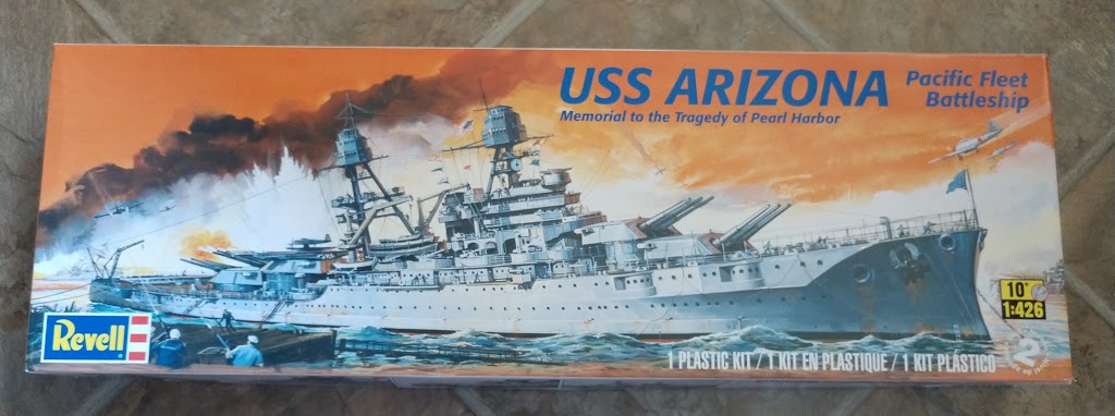 1975 Revell USS Arizona Pacific Fleet Battleship Model Kit for sale online 