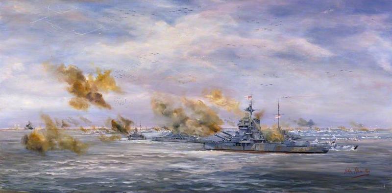 HMS Ramillies, HMS Warspite y Monitor HMS Roberts bombardean la costa normanda
