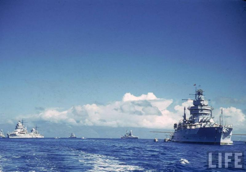 Varios buques de la flota del pacífico tomando parte en las maniobras, 1941