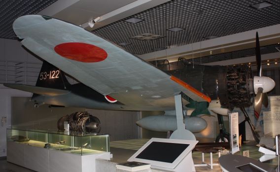 Mitsubishi A6M5 Zero con número de Serie 4685 43-188 conservado en la JASDF Minami en la Base Aérea de Hamamatsu, Japón