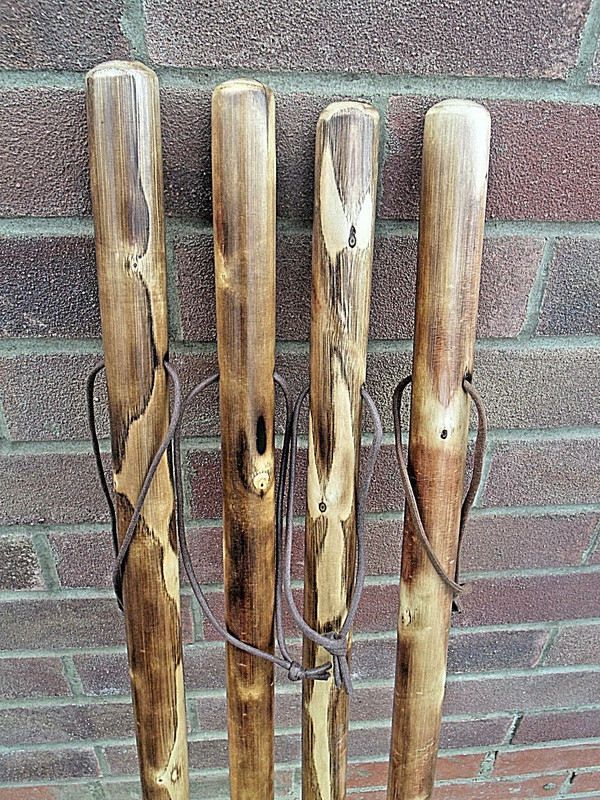 RUSTIC HIKING WALKING STICKS CANES THICK CHESTNUT WOOD FARMERS