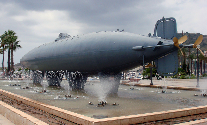 Submarino Peral conservado en Cartagena